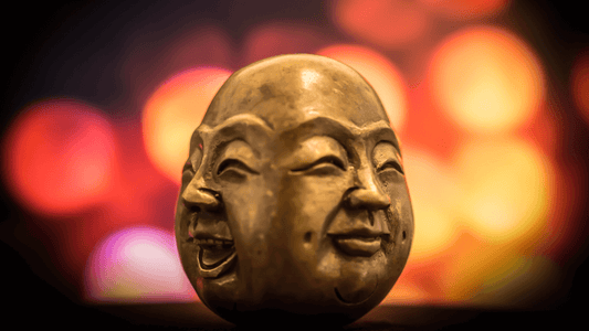 laughing buddha bust decor