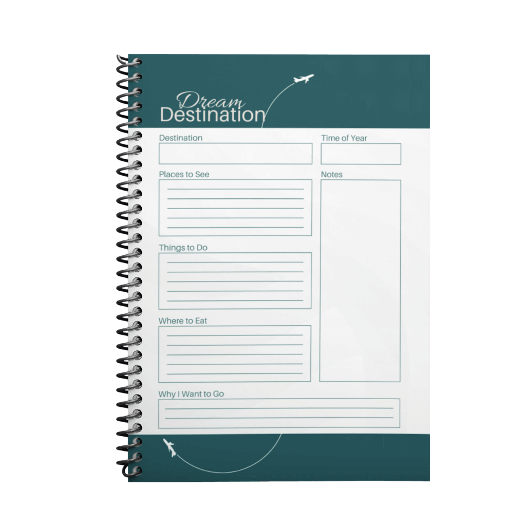 Image of Dream Destination Travel Planner from Mindful Organizer selling for $22.00