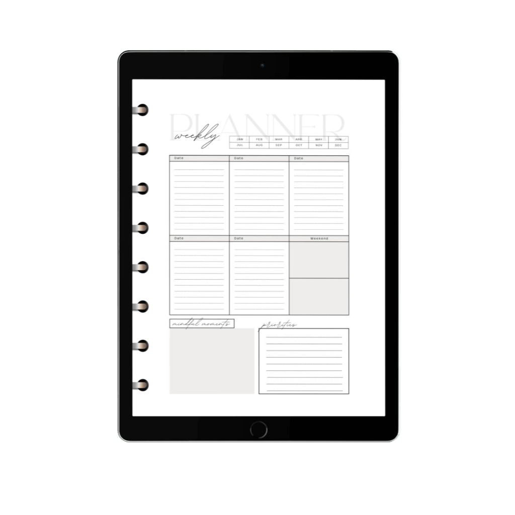 Image of Digital Mindful Student Weekly Planner from Mindful Organizers selling for $6.99