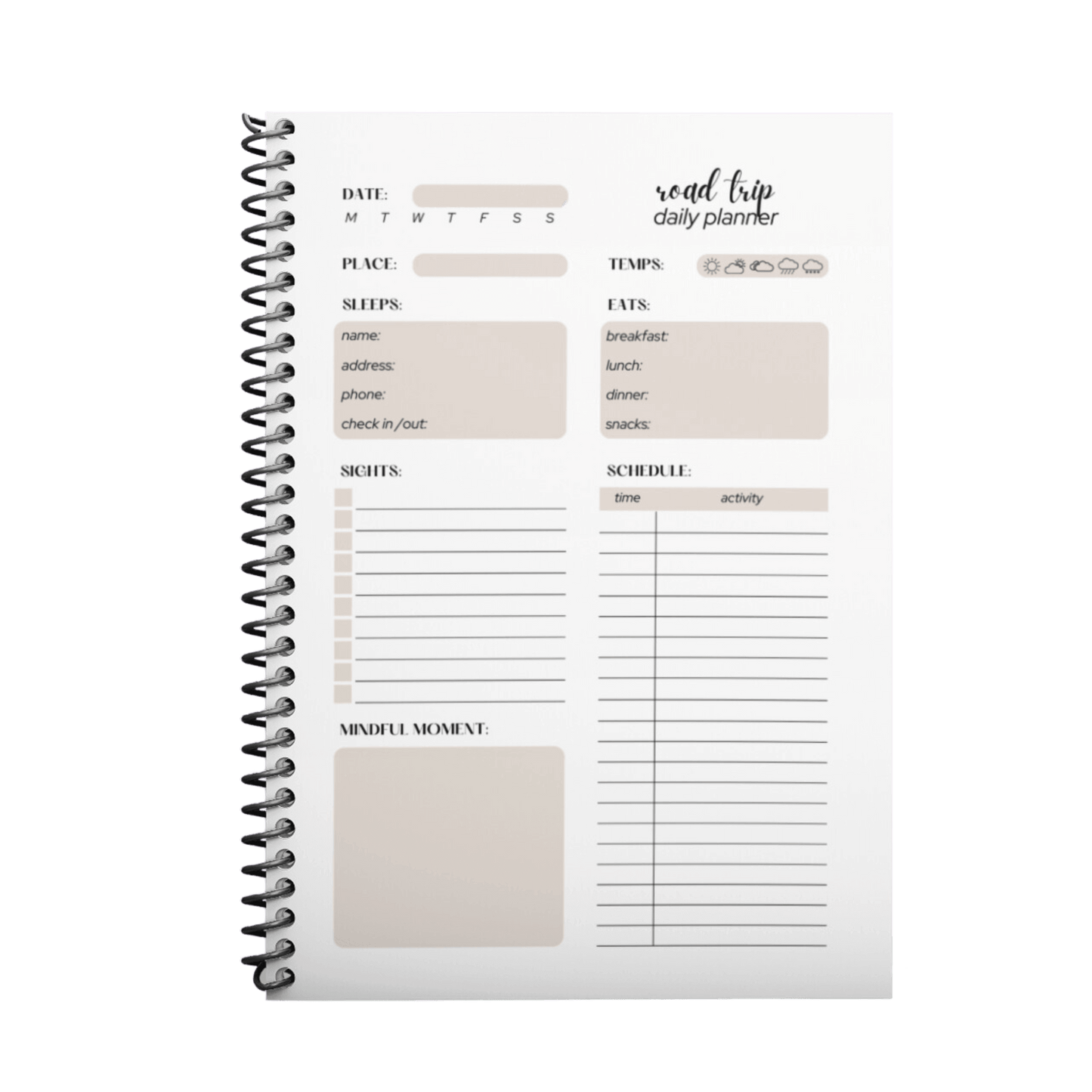 Image of Open Road Travel Planner from Mindful Organizer selling for $19.00.